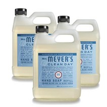 미세스메이어스 핸드워시리필 손세정제리필 젤 핸드솝 액체비누 리필 33oz 레인 워터 975ml MRS. MEYERS Gel Hand Soap Refill Rain Water, 3개