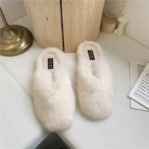 우먼 겨울 오피스실슬리퍼 털슬리퍼 오피스실집 내부화 교사 퍼슈즈 따뜻한, 카키색 옷감