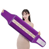 WERSH 전기 가열 소금 주머니 바다 소금 굵은 소금 찜질 가정용 바다 소금 보호 허리 난궁 찜질 주머니 전기찜질팩, 퍼플 롱 스타일