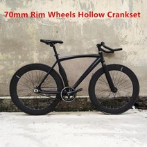 trek 트랙 자전거 알루미늄 합금 프레임 포크와 픽시 70mm 림 휠 단일 속도 700C 고정 기어 레이싱 사이클링, 블랙 2_52cm(165cm-180cm) | 1 속도