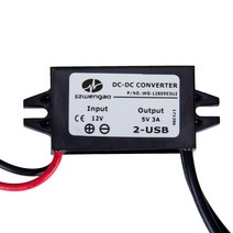 12V ~ 5V 3A DC/DC 컨버터 더블 USB-자동 전원 조정기 전압 스텝 다운 모듈 자동차 공급 장치