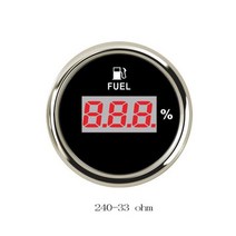 240 ohm 33 ohm 디지털 연료 레벨 게이지 오일 탱크 레벨 표시기 자동차 보트 트럭 해양 요트 빨간색 백라이트 9V 32V, 24033ohm BS