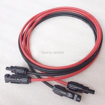 태양광 패널 연장 케이블 양쪽 방수 커넥터 암수세트(14 AWG 2.5mm-1M 2M 3M 5M 8M 10M)