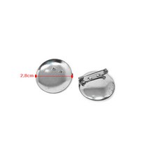 10개 28mm 금속브로치핀 악세사리부자재 카네이션만들기 코사지재료 브로치옷핀형