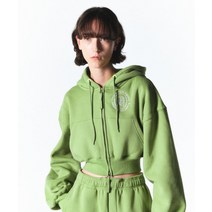 PARTIMENTO WOMEN 클래식 로고 크롭 후디_라이트 그린 CLASSIC LOGO CROP HOODIE_LIGHT GREEN