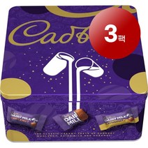 Cadbury 캐드베리 영국 정통 데어리 밀크 믹시드 초콜릿 청크 틴 396g Dairy Milk Mixed Chocolate Chunks Tin, 3팩