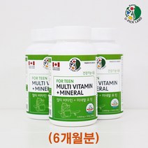 청소년 멀티비타민 미네랄 포틴 종합 비타민 영양 보충제 2 000mg x 120정 (3통)