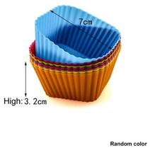 머핀컵 컵케익 종이컵 실리콘 머핀 컵 러브 스퀘어 로즈 별 모양 케이크 베이킹 몰드 DIY 내열성 주방 액세서리, [01] As Shown, [04] 1PCS Random