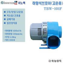 이노텍/소형송풍기/하향식송풍기/급배기/집진기/고온용/100파이덕트/단상///TBW-101F