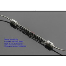 탄소 섬유 히터 전기 튜브 12V/24V/48V 저압전 파이프 적외선 적합, 05 OD10mm12V112mm-50W