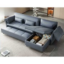 거실 패브릭 소파 침대 수납 가구 세척가능, (그레이)2.69m 우측 2인+좌측1인