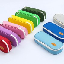 주니픽 초등학생 고등학생 대학생 중학생 파우치 필통 패브릭 봉제 필통, 레드