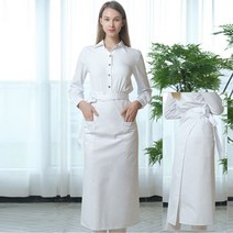 (5color)롱랩허리랩 앞치마(면혼방) 주방 식당 홀서빙앞치마 카페 바리스타앞치마, 블랙