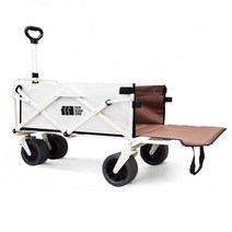 캠핑웨건 휴대용 1단 폴딩 피크닉 캠핑카, 블랙 후면 개구부 폴딩 + 블랙 테이블 보드