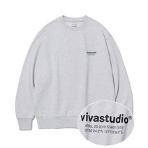 비바스튜디오 LOCATION CREWNECK [MELANGE GREY]