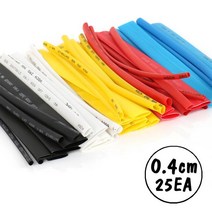 [0UK] 열 수축 튜브 세트 0.4x15cm 화이트 25EA 단선방지 케이블결속 케이블방수 케이블튜브 고무관 234567EA, 상품선택
