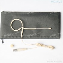 MiCWL e35 무 지향성 베이지 헤드셋 마이크 Shure ULX SLX PGX UT UR 무선 TA4F 미니 4 핀 XLR 가방 포함, 한개옵션0