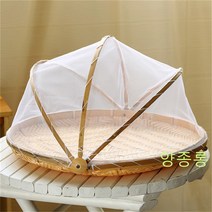 원형 덮개 망 싸리 채반 대나무 소쿠리 체반 명절 설 제사 추석 음식 전 보관 Wstug 증정, 타원형 대형 클래식