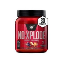 BSN N.O.-XPLODE 프리 워크아웃 파우더 크레아틴 및 베타-알라닌 함유 60회, 30인분 (1팩), 과일 펀치