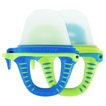 Teetherpop No Mess Frozen Baby Teethers Fill w/Breastmilk Purees Smoothies Juice USA Made Medi, TwoPack-BlueLime/LimonTeal