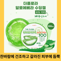 세종상사 더플로라 알로에베라 수딩젤 300ml 보습 진정 수분크림, 2개
