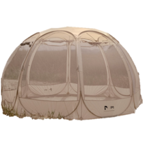 폴라리스 P1 원터치 텐트 쉘터 메쉬 돔 그늘막 모기장 팝업 NEW 캠핑 돔형 야외, 웜그레이+윈드스크린(스크린월)