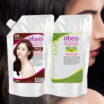 오베오 벤토나이트 미네랄 영양 새치 헤어 칼라 크림 염색약 5N (자연갈색) 진화광수 염모제, 5N자연갈색 (자연스러운 어두운색), 1세트