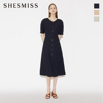 SHESMISS_02 [쉬즈미스] 벨티드 린넨 버튼 다운 원피스_SWWOPM21070