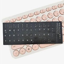 독일어 자판 스티커 블랙 키보드 키스킨 꾸미기 레터