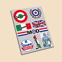 sticport 오토바이 스쿠터 멀티스티커모음1 베스파스티커 슈퍼커브스티커, 1베스파멀티