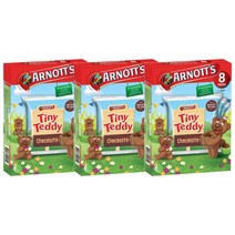 Arnotts Tiny Teddy Chocolate Biscuits 호주 아노츠 티니 테디 초콜릿 비스켓 25g 8봉 3팩 과자, 3개