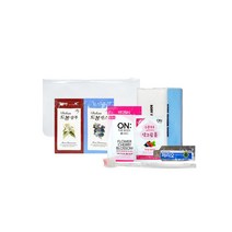 드봉 샴푸 린스 칫솔 바디워시 여행용 파우치 일회용 세면도구세트 7종, 1개