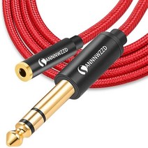 일렉기타 케이블 기타잭 줄 앰프 콘솔 기타 녹음 어댑터용 6.5mm 남성 3.5mm 여성 오디오 6.5mm trs 143939 수 - 3.5mm 암, 빨간색, 5m
