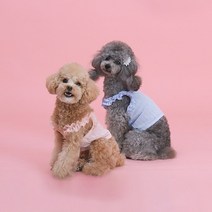 자체제작 강아지옷 크롭티 랄라 스윗 나시티, 색상:핑크|사이즈:S