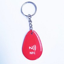 NFC RFID 태그 카드키 복사기 단말기NFC 에폭시 키 링 NTA216 태그 체인 13.56Mz 14443A 프로토콜, 03 Red
