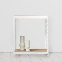 창고선반 수납 앵글랙 2단 700 x 400 x 900 (스피드랙 철제선반 DIY), 화이트, 12mm 강화 MDF 보드