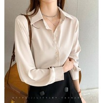 여성스런 핏 봄 가을 데일리 쉬폰 블라우스 4색상