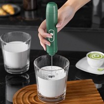 스크램블 라떼만들기 제빵반죽기 헬드 전기 거품기계 쿠키 베이킹 도구, Green