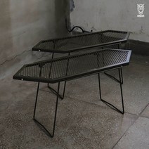 아버 캠핑 육각 헥사 그릴 메쉬 화로대 테이블 2P, 카키