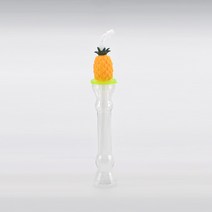 [낱개] 파인애플 캐릭터 슬러시 병 슬러쉬 보틀 용기 빨대 토네이도 글라스 컵 전통시장