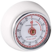 자센하우스 마그네틱 레트로 60분 주방 타이머 7.0cm(2.75인치) 하늘색, White