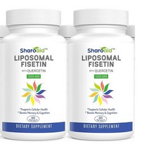 [2개 묶음] Sharoaid Liposomal 피세틴 1000mg 퀘르센틴 200mg 60정