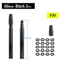 도로 자전거 위한 다채로운 관 Presta 벨브 연장 증량제 50/60mm, 13 60mm Black  2pcs F2