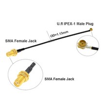 1pcs IPEX 케이블 SMA 여성 uFL/u.FL/IPX/IPEX-1 1 남성 플러그 WIFI 안테나 RF RG1.13 피그 테일 확장, RP SMA F  IPEX-1 M, 15CM