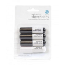 검정 & 흰색 스케치 펜 팩 Sketch Pens 실루엣 카메오 포트레이트 큐리오 공용