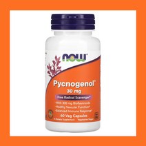 Now Foods 나우푸드 피크노제놀 파크노제놀 30mg 60배지캡슐 프랑스해송껍질추출물 감귤류 바이오플라보노이드 Pycnogenol Citrus Bioflavonoid