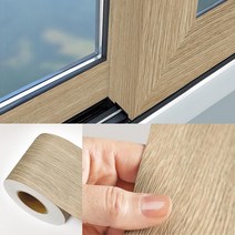 내추럴 나무 질감 무늬 몰딩시트지 2.5m 창틀 원목 보수용 띠벽지 필름, 10cmX2.5m 내추럴