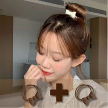 예쁜 러블리 미니 리본 여성 포인트 머리끈 1+1