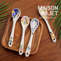 [메종오브제] 프라카 폴란드풍 도자기 요거트스푼 4P 세트, 세트상품, 색상:세트상품