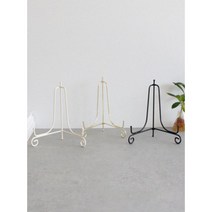 액자 접시홀더 이젤 사진액자 캔버스 접시거치대 그릇선반 접시걸이 주방수납 접시랙, 아이보리